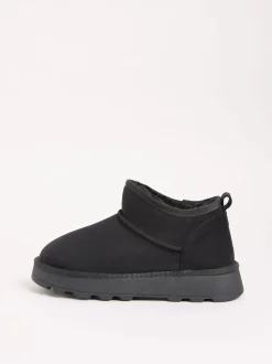 Noir - Friends Like These Bottes en daim douillette doublées de fausse fourrure