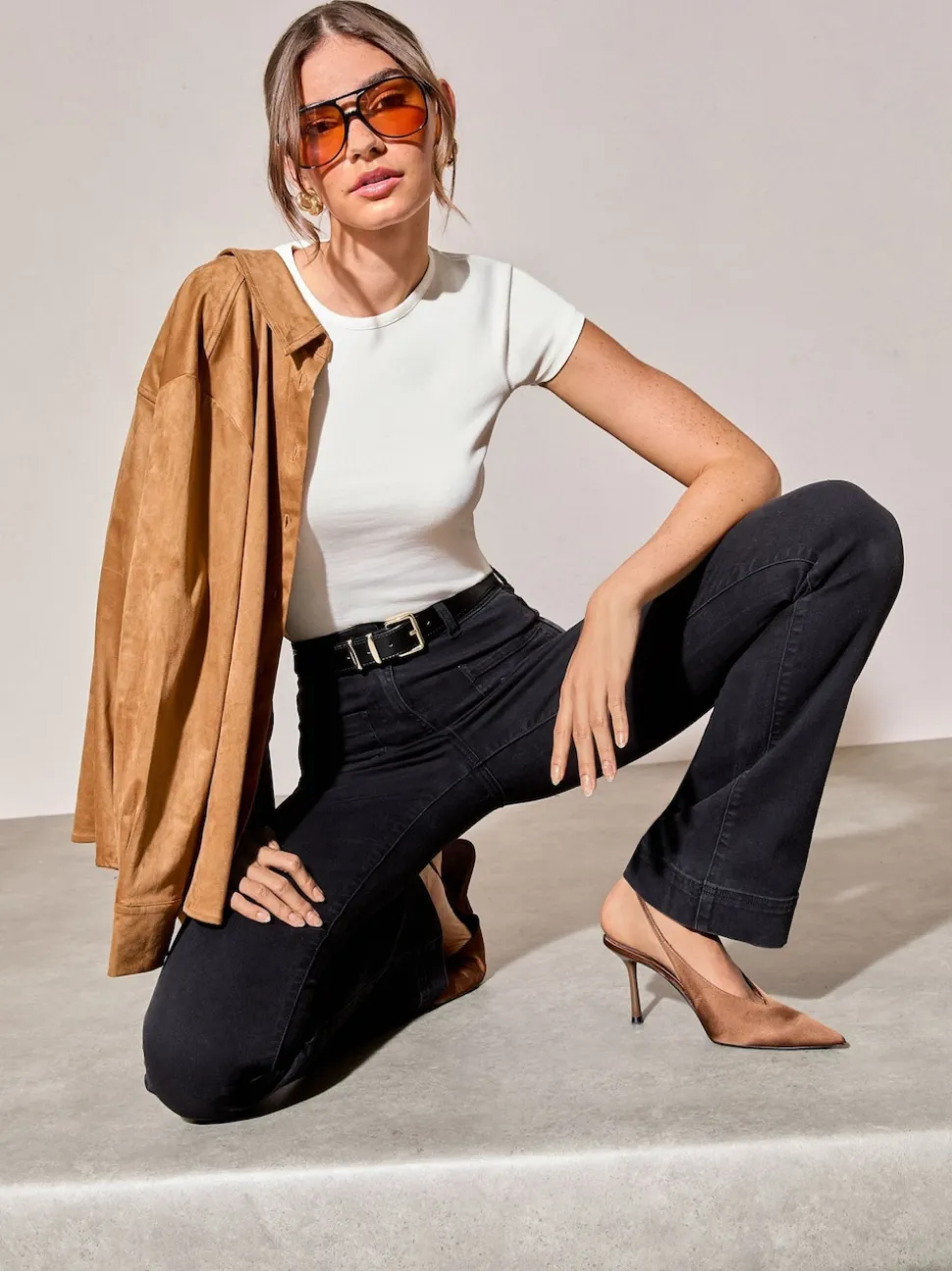 Noir - Friends Like These Jean évasé à poche haute