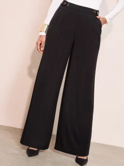 Noir - Friends Like These Pantalons Amples Haut de Gamme à Taille Réglable