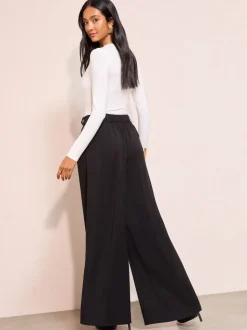 Noir - Friends Like These Pantalons Amples Haut de Gamme à Taille Réglable