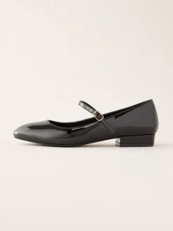 Noir - Friends Like These Ballerines Mary Jane en similicuir à bout rond