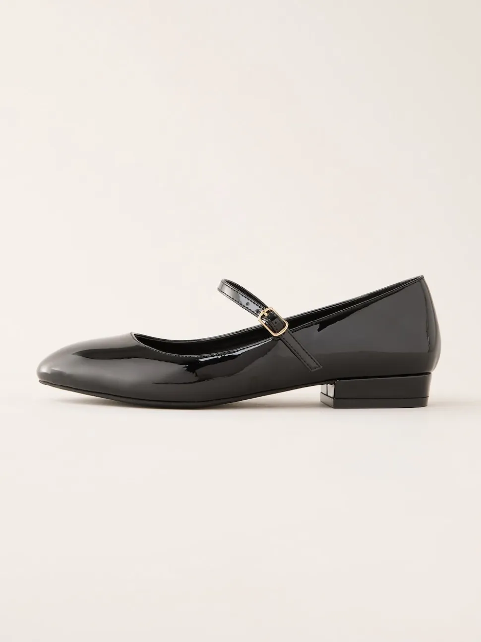Noir - Friends Like These Ballerines Mary Jane en similicuir à bout rond