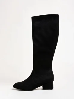 Noir - Friends Like These Bottes chaussettes hautes en faux suède à talons bloc