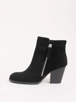 Noir - Friends Like These bottines cubaines en faux suède à talons empilés