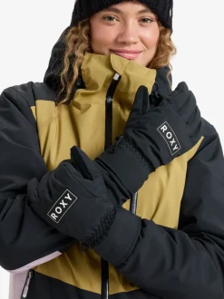 Noir - Gants de ski Roxy Freshfield à logo