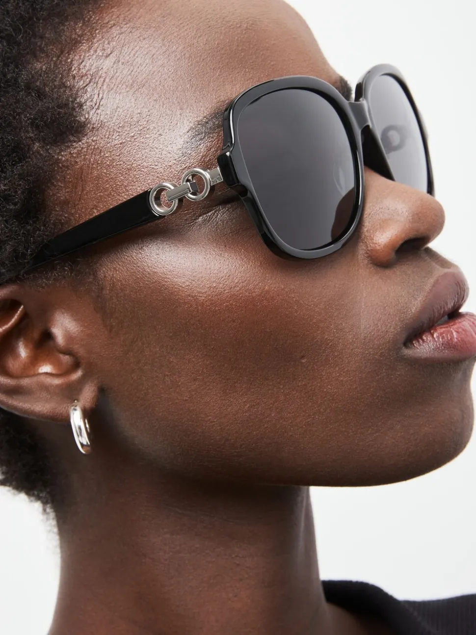 Noir - Grandes Lunettes de soleil carrées polarisées