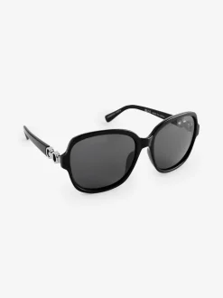 Noir - Grandes Lunettes de soleil carrées polarisées