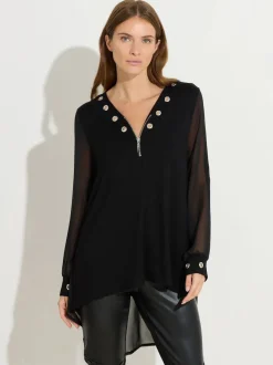 Noir - Haut à œillets zippés Star By Julien Macdonald