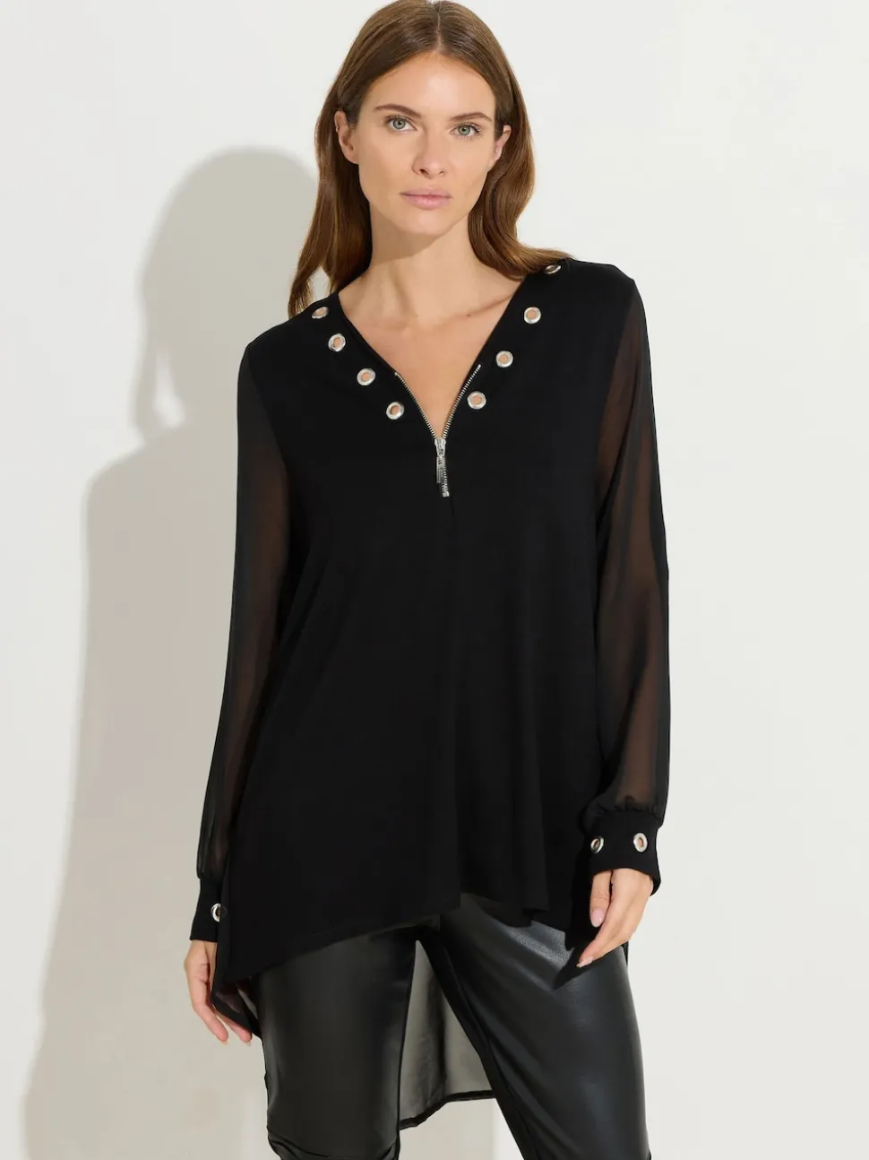 Noir - Haut à œillets zippés Star By Julien Macdonald