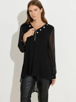 Noir - Haut à œillets zippés Star By Julien Macdonald