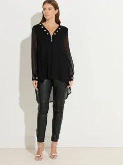 Noir - Haut à œillets zippés Star By Julien Macdonald