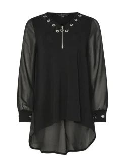 Noir - Haut à œillets zippés Star By Julien Macdonald