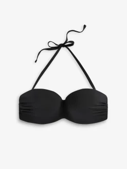 Noir - Haut de bikini bandeau filaire