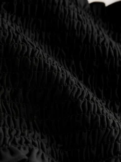 Noir - Haut de bikini Bandeau Shirred