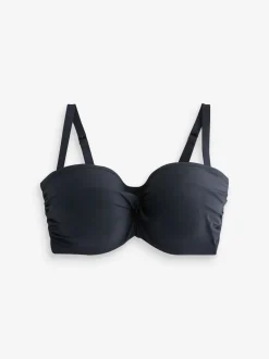 Noir - Haut de bikini bandeau DK Twist à armatures