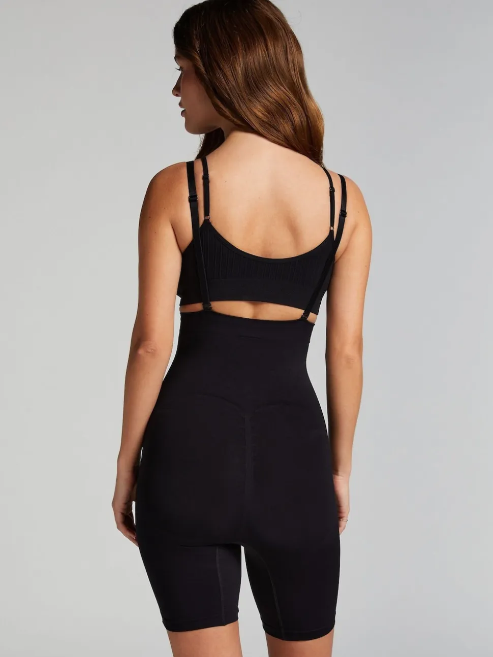 Noir - Hunkemoller Lingerie amincissante sans couture pour les cuisses sculptante 100% coton Body