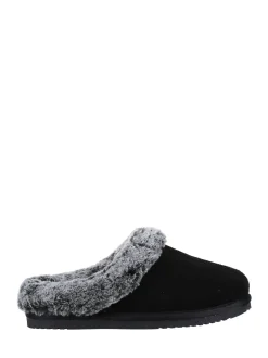Noir - Hush Puppies Amara Chaussons d'hiver doublés de fausse fourrure