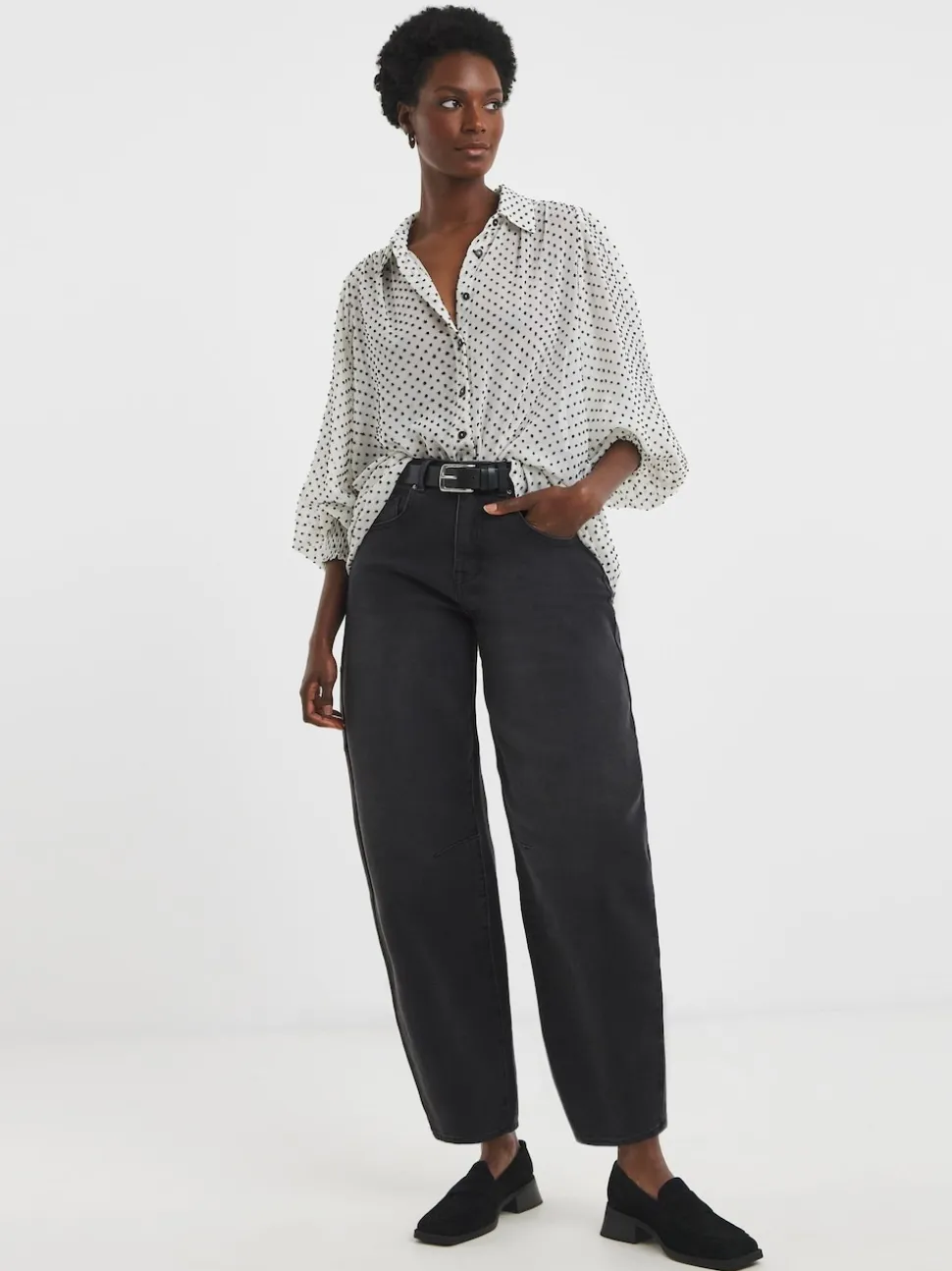 Noir - JD Williams Jean authentique Coupe ballon