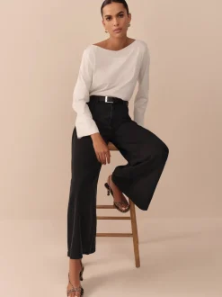 Noir - Jean large N. Premium Palazzo