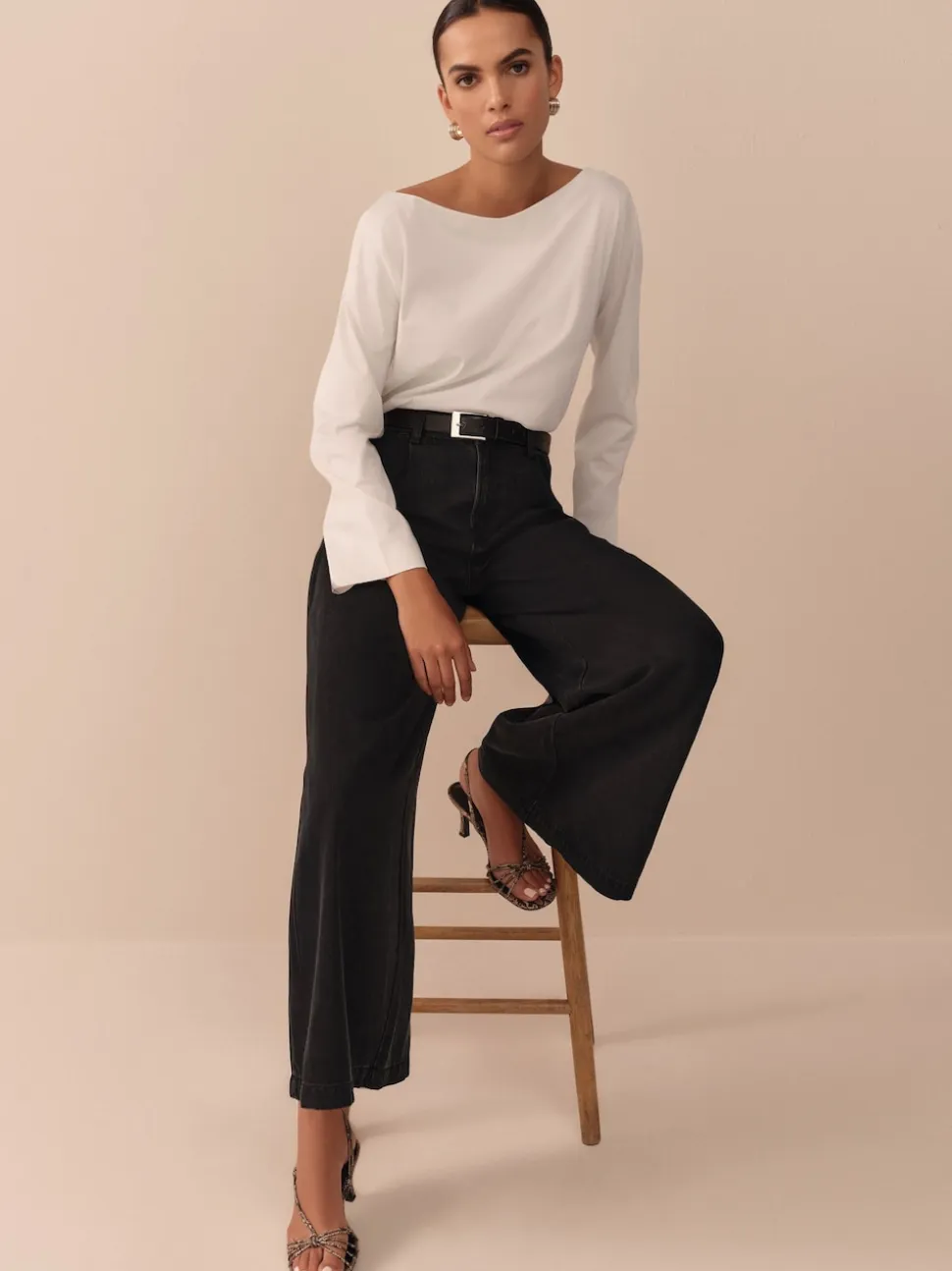Noir - Jean large N. Premium Palazzo