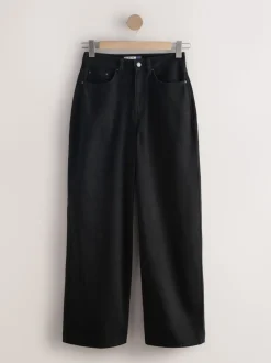 Noir - Jean taille haute Palazzo Jambe large Hourglass