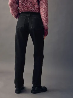 Noir - Jeans de jambe droite
