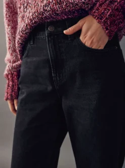 Noir - Jeans de jambe droite
