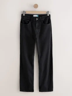 Noir - Jeans de jambe droite