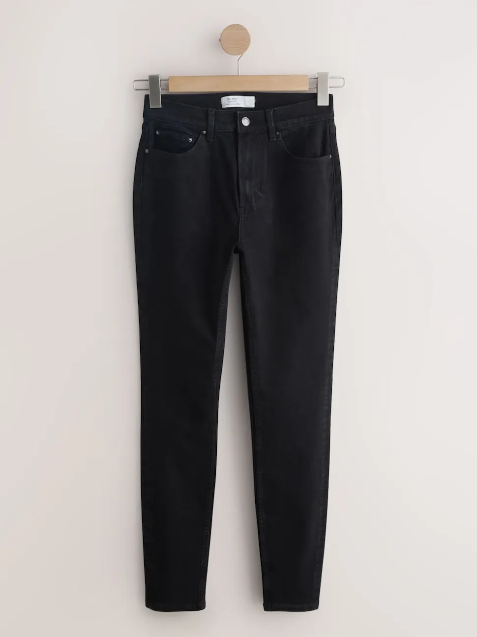 Noir - Jeans skinny extensible taille milieu