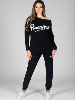 Noir - Joggers Skinny Zip à l'ananas