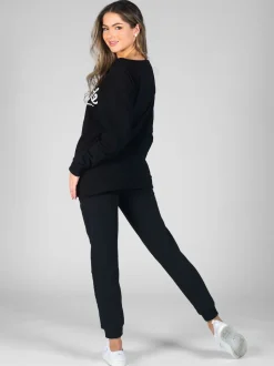 Noir - Joggers Skinny Zip à l'ananas