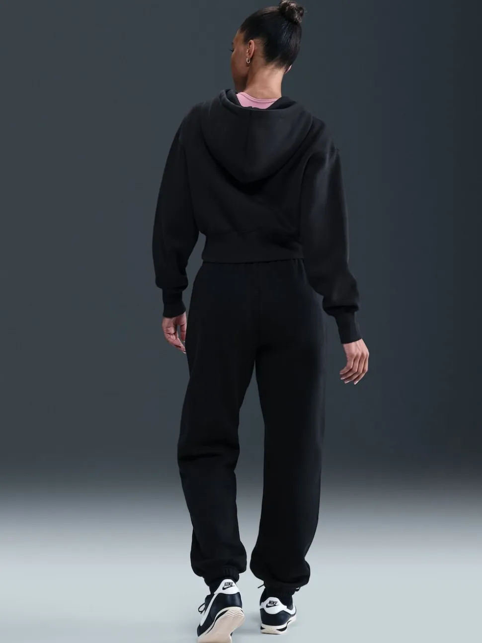 Noir - Jogging Nike oversize en polaire Phoenix taille haute à logo