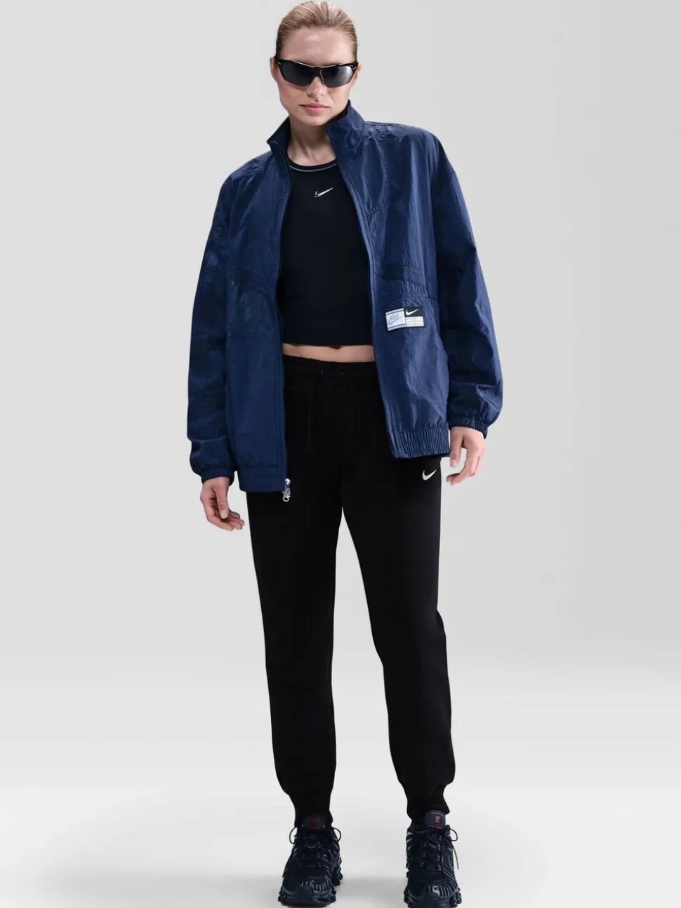 Noir - Jogging Nike Phoenix en polaire taille mi-haute