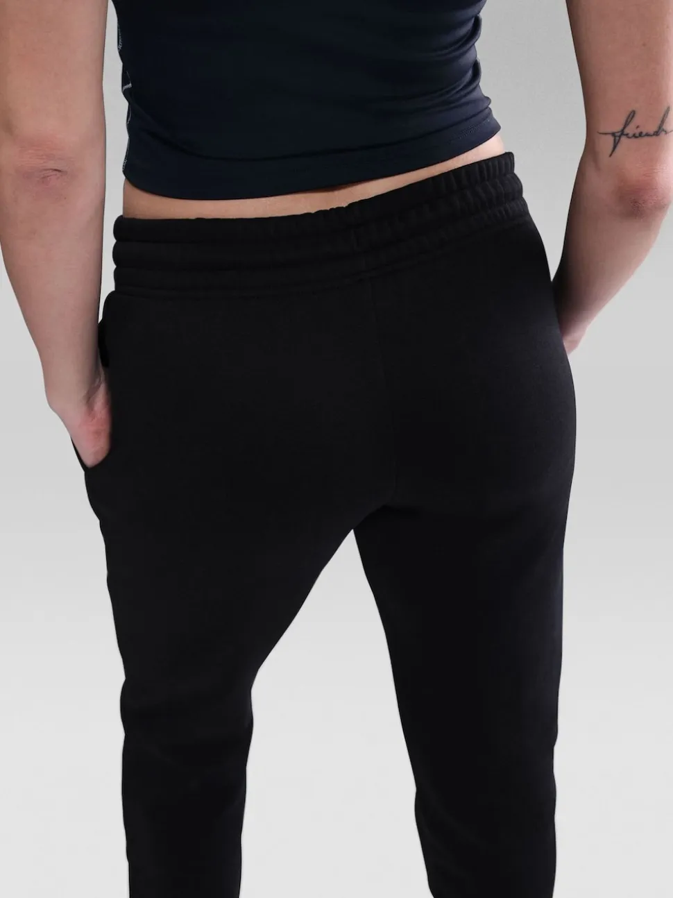Noir - Jogging Nike Phoenix en polaire taille mi-haute