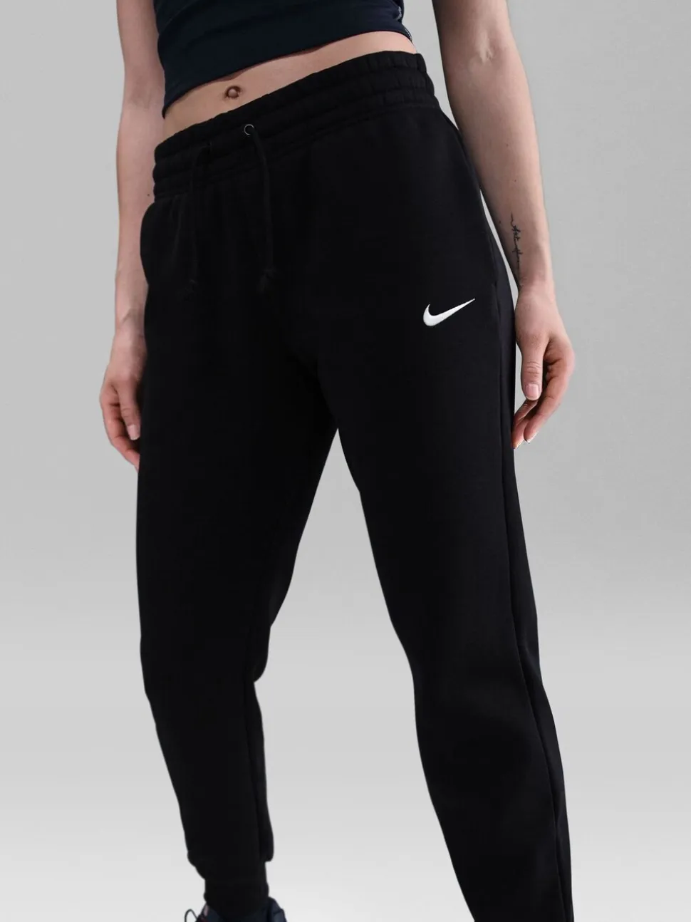 Noir - Jogging Nike Phoenix en polaire taille mi-haute