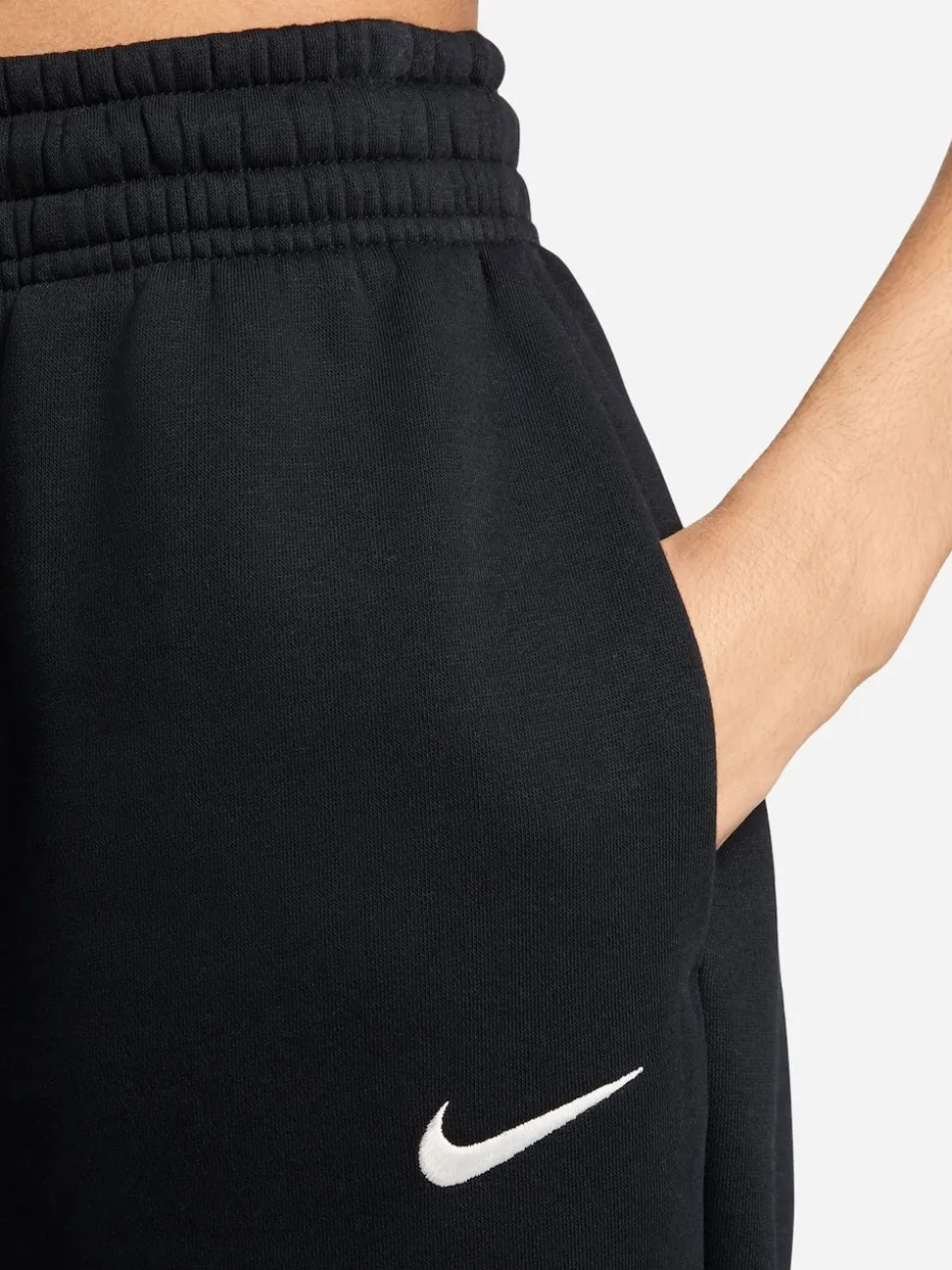 Noir - Jogging oversize en polaire Phoenix taille haute Nike