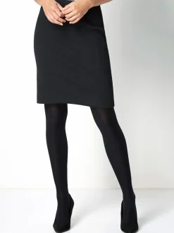 Noir - Jupe courte Roman en jersey texturé