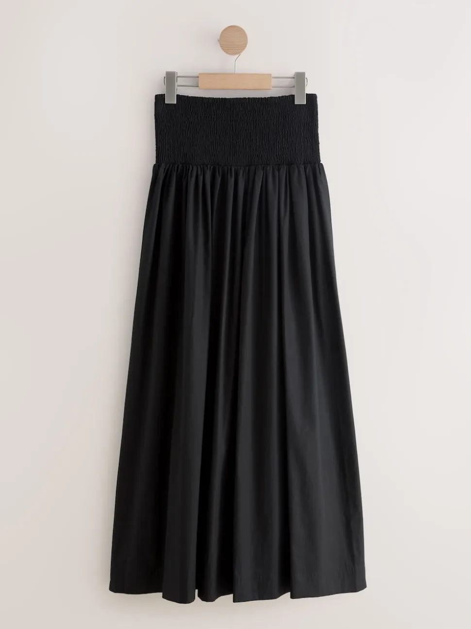 Noir - Jupe longue Maxi froncée