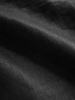 Noir - Jupe mi-longue 100% lin