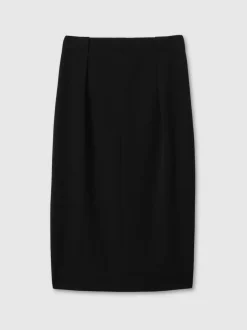 Noir - Jupes crayon Reiss Gabi en crêpe plissée