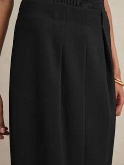 Noir - Jupes crayon Reiss Gabi en crêpe plissée