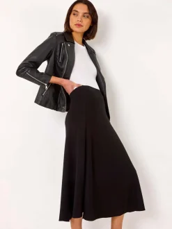 Noir - Jupes extensibles à enfiler Roman A-Line