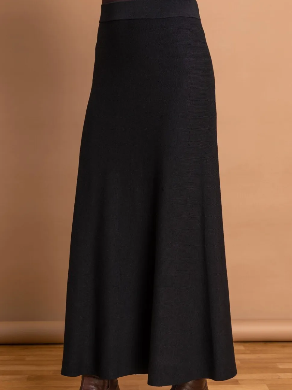 Noir - Jupes Roman en maille extensible mi-longues