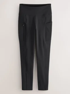 Noir - Legging d’extérieur doublé en polaire à poignée chaude