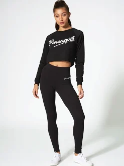 Noir - Leggings à large ceinture Pineapple Womens