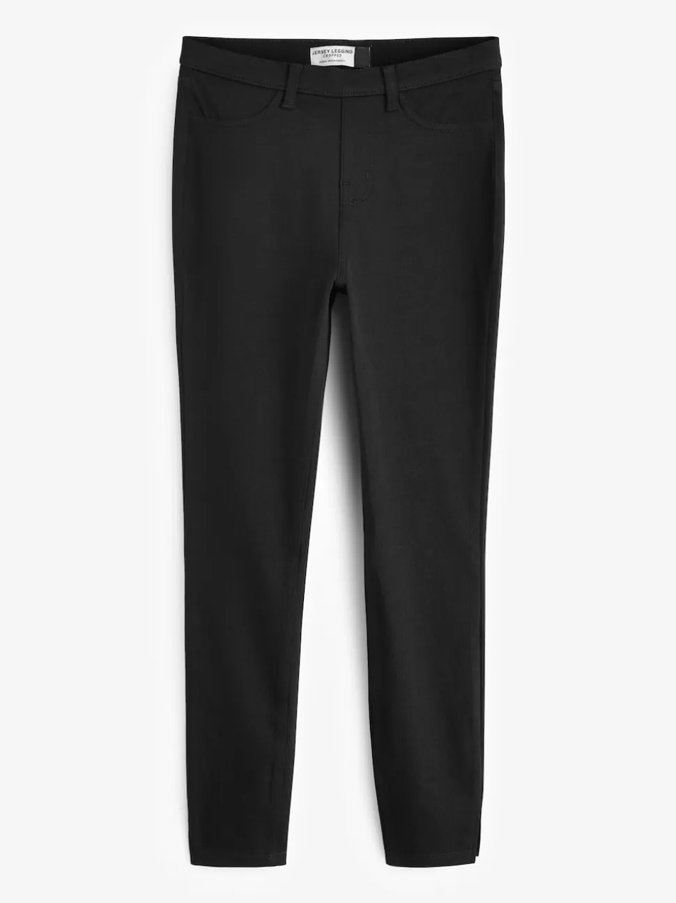 Noir - Leggings courts en jersey