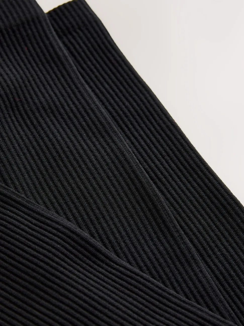 Noir - Leggings côtelés brossés