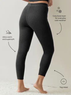 Noir - Leggings côtelés douillets Thermal Max Warmth