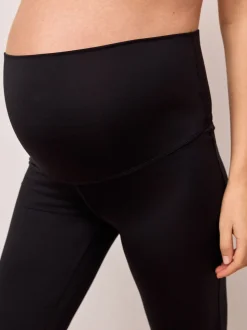 Noir - Leggings de Grossesse Supersoft Dry Tech évasés Yoga Sports