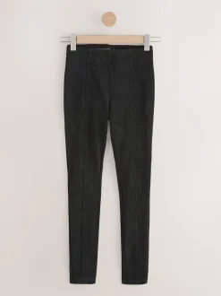 Noir - Leggings en velours côtelé